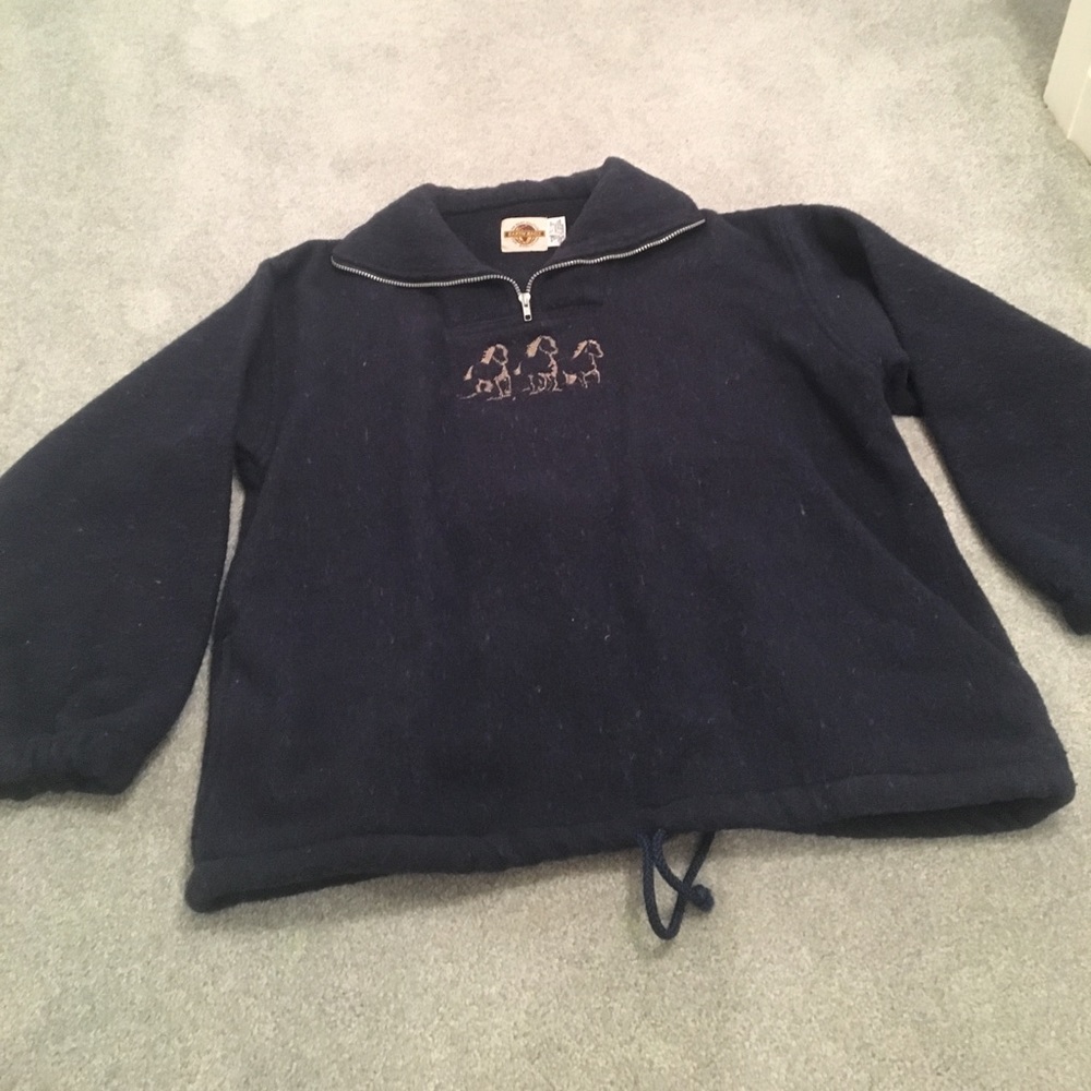 Navy Horse Pullover